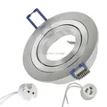 Built-in spotlight LED and halogen GU10 MR16 installationpot Spot round metal satin ideal for