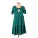 J.Crew Casual Dress - DropWaist: Teal Dresses - New - Women's Size X-Small