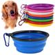 Folding Silicone Dog Bowl Outfit Portable Travel Bowl For Dog Feeder Utensils Pet Accessories