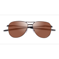 Male s aviator Matte Bronze Metal Prescription sunglasses - Eyebuydirect s Oakley Contrail