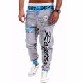 Homme Joggings Pantalon Jogging Pantalon Jogger Pantalon Pantalon jogging Taille elastique Lettre Imprimés Photos Sport extérieur Usage quotidien Décontractées Hip hop Gris bleu Bleu noir