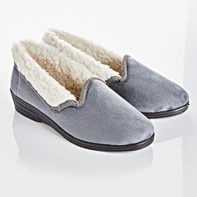 Hausschuh Slipper Carla grau