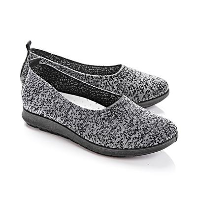 Soft-Slipper "Vicky" grau-schwarz