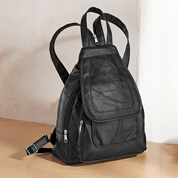 Patchwork-Rucksack schwarz Image