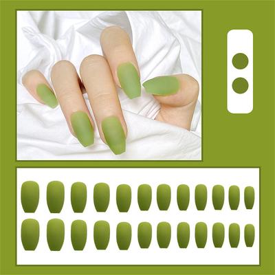 Sensual Scrub Ballet Nail Matte Coffin Nail Wear Nail Nail Piece Trapezoidal Fake Nail Finished Product