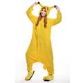 Adults' Kigurumi Pajamas Pika Pika Animal Patchwork Onesie Pajamas Pajamas Funny Costume Polar Fleece Cosplay For Men and Women Christmas Animal Sleepwear Cartoon