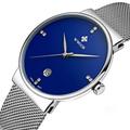 WWOOR Top Brand Watch Men's Fashion Stainless Steel Gold Watch Men's Luxury Diamond Minimalist Men's Watch Quartz Clock Clock Watch