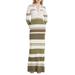 Despina Stripe Long Sleeve Maxi Sweater Dress