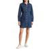 Flynn Western Long Sleeve Button Front Denim Dress