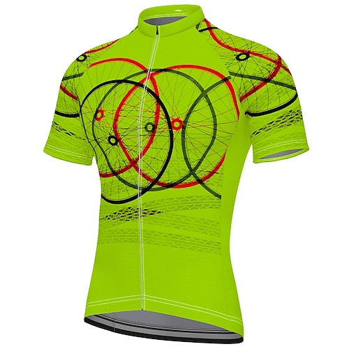 21Grams Herren Kurzarm Fahrradtrikot Sommer Elasthan Polyester Blau Rosa Grün Lustig Fahhrad Trikot / Radtrikot Oberteile Bergradfahren Straßenradfahren Atmungsaktiv Rasche Trocknung / Athlässigkeit Image