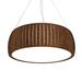 Accord Lighting Barril 1 - Light Unique Drum LED Chandelier Wood in Brown/Gray/White | 7.48 H x 19.69 W x 19.69 D in | Wayfair 1110LED.06