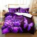 Butterfly Bedding Set Butterfly Duvet Cover Set Twin Full Queen King Size Blue Purple Butterflies Printed Comforter Cover Set for Girls Kids Teens 1 Quilt Cover 2 Pillowcases 3 Piece