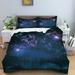 Starry Sky Duvet Cover Sets Galaxy Bedding Set Style Sky Themed Comforter Cover Night Scene Quilt Cover for Kids Girls Children 1 Duvet Cover with 2 Pillow Cases(No Comforter)