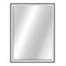 Living-Designs Edge Modern & Contemporary Beveled Accent Mirror, Solid Wood in Gray/Black | 32.25 H x 26.25 W x 2.375 D in | Wayfair