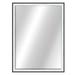 Living-Designs Edge Modern & Contemporary Beveled Accent Mirror, Solid Wood in Gray/Black | 37.75 H x 25.75 W x 2.375 D in | Wayfair