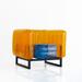 Mojow 1 - Piece Outdoor Seat/Back Cushion Synthetic in Orange/Blue | 10.6 H x 33 W x 30 D in | Wayfair FYCNEKOB05S19