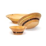 Natalis - Emozioni d'Arte Manara 3 Piece Serving Bowl Set Wood in Green/Brown | 4 H x 15.1575 D in | Wayfair 77004LG