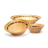 Natalis - Emozioni d'Arte Ambrine 3 Piece Serving Bowl Set Wood in Brown | 4 H x 16.1417 D in | Wayfair 77003LA