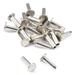 Cutlery Rivets (10 Pack) For DIY Handles & Knife Handle Repair - Size (0.312 X 0.155 X 0.520 Inch) - ( Silver) - 2-Piece Rivet Knife Handle Fasteners