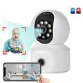 Camera WiFi Double Lens Auto Track Security Surveillance Indoor WiFi Security Camera Outdoor Light Bulb Security Camera Outdoor Full Color Night Vision Wireless HD Home