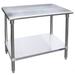 GEROBOOM Stainless Steel Work Table Food Prep Worktable Restaurant Supply 18 x 36 NSF Approved