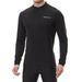 Spotti Men s Cycling Bike Jersey Long Sleeve with 3 Rear Pockets - Moisture Wicking Breathable Quick Dry Biking Shirt Black
