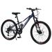 24 inch Mountain Bike for Girls and Boys Aluminium 7 Speed Mountain Bike for Outdoor Cycling City Snow Beach Mountain Bike