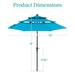 Arlmont & Co. 10Ft 3-Tier Solar Patio Umbrella W/24 LED Lights, Tilt Adjustment, Easy Crank - Burgundy in Orange | Wayfair