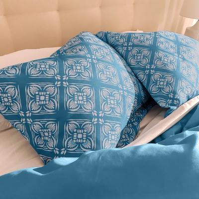 Medallion Duvet Cover by BrylaneHome in Dusty Blue (Size TWIN)