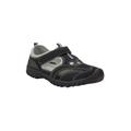 Extra Wide Width Men's Sport Sandal by KingSize in Black Grey (Size 10 1/2 EW)