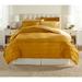 BH Studio Pintucked Duvet Cover and Shams by BrylaneHome in Gold Maize (Size KING)