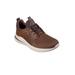 Men's Skechers® Delson 3.0 Cicada by Skechers in Dark Brown Leather (Size 11 M)