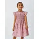 John Lewis Heirloom Collection Kids' Floral Sateen Dress, Pink