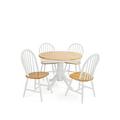 Very Home New Rubberwood Fixed Top 100 Cm Kentucky Dining Table + 4 Chairs - White