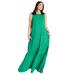 Plus Size Women's Ruffle Hem Maxi Dress by June+Vie in Tropical Emerald (Size 14/16)