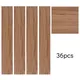 Living And Home Set Of 36 Brown Waterproof Rustic Lifelike Wood Grain Self Adhesive Pvc Laminate Flooring Planks, 5M² Pack