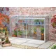 Buttercup Farm Westminster Half 5 Feet Small Greenhouse - Aluminium/glass - L151 X W33 X H91 Cm - Antique Ivory