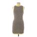 Zara Casual Dress - Sheath Crew Neck Sleeveless: Gold Dresses - Women's Size Medium