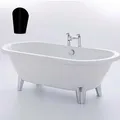 Viktor Benson Arc Flat Top Freestanding Bath With Modern Black Feet