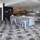 Designer Grey & White Slip Resistant Vinyl Flooring For Kitchen, Living Room & Dining Room 5M X 4M (20M²)