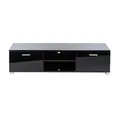 Modern White 140Cm Matt Gloss Tv Stand Cabinet Suitable For 40 - 65 Inch 4K Led Flat Screen Tv's