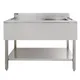 MonsterShop Stainless Steel Catering Sink - Left Hand Drainer