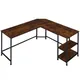 Tectake Desk Hamilton (138X138X75.5Cm) - Computer Desk Corner Desk - Industrial Wood Dark Rustic