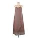 Garnet Hill Casual Dress - A-Line: Gray Dresses - Women's Size Medium