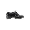 Vibram Flats: Oxford Chunky Heel Casual Black Solid Shoes - Women's Size 8 1/2 - Round Toe