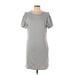 Nine West Casual Dress - Shift: Gray Dresses - Women's Size Large