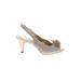 Karen Scott Heels: Ivory Solid Shoes - Women's Size 9 1/2 - Peep Toe