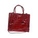 MICHAEL Michael Kors Leather Satchel: Embossed Red Solid Bags