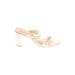 A New Day Sandals: Slip On Chunky Heel Feminine Ivory Solid Shoes - Women's Size 11 - Open Toe