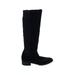 Blondo Boots: Black Print Shoes - Women's Size 8 1/2 - Almond Toe